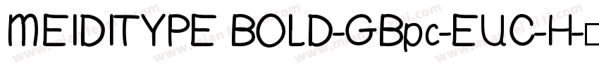 MEIDITYPE BOLD-GBpc-EUC-H字体转换